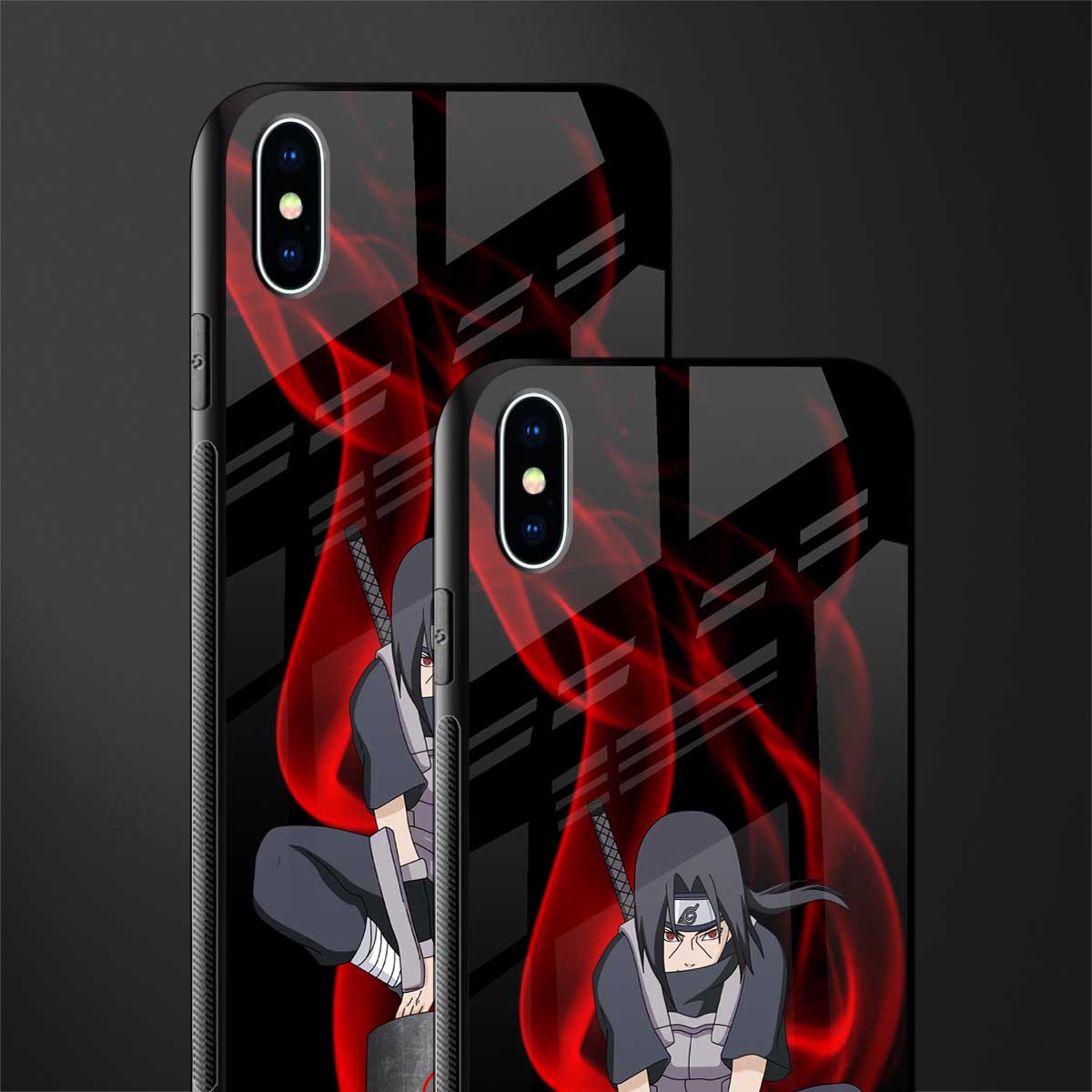 itachi uchiha glass case for iphone xs max image-2