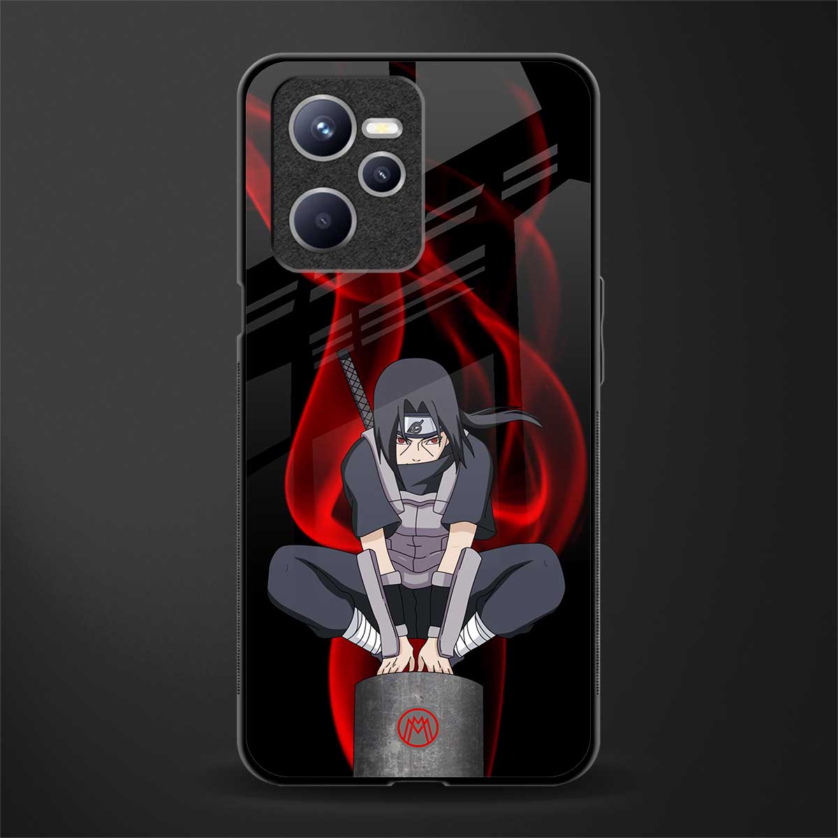 itachi uchiha glass case for realme c35 image