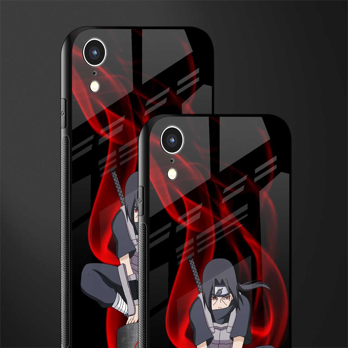 itachi uchiha glass case for iphone xr image-2