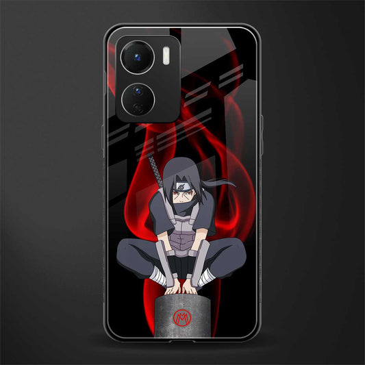 itachi uchiha back phone cover | glass case for vivo y16