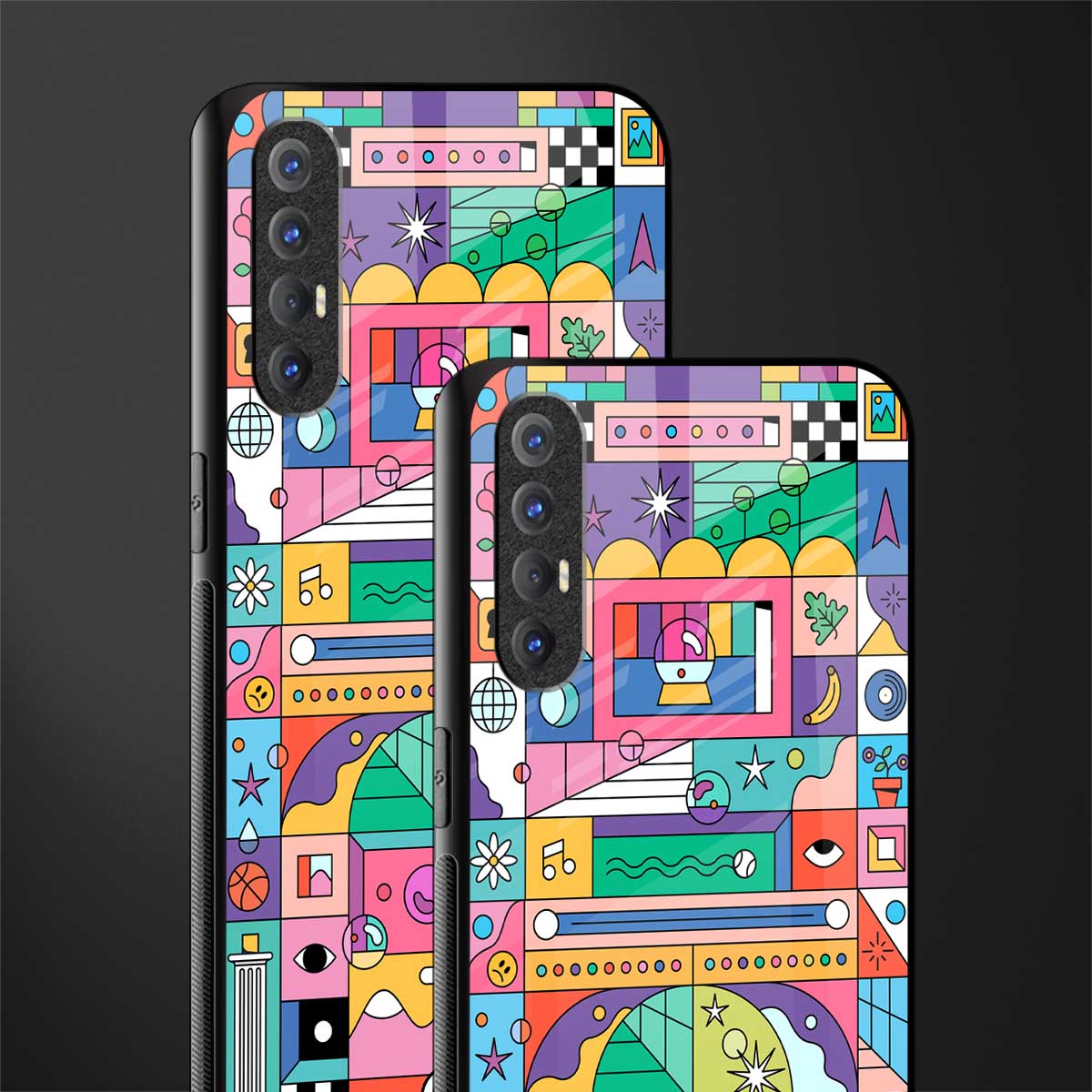 jamie's illustration glass case for oppo reno 3 pro image-2