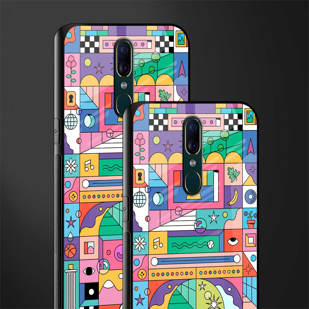 jamie's illustration glass case for oppo a9 image-2