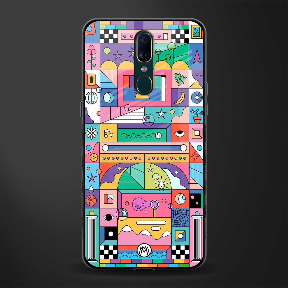 jamie's illustration glass case for oppo a9 image