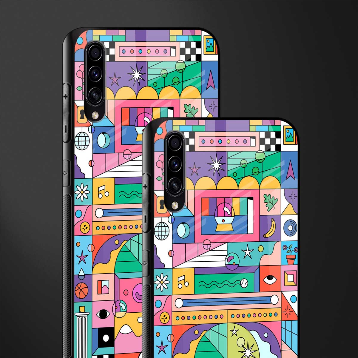 jamie's illustration glass case for samsung galaxy a70 image-2
