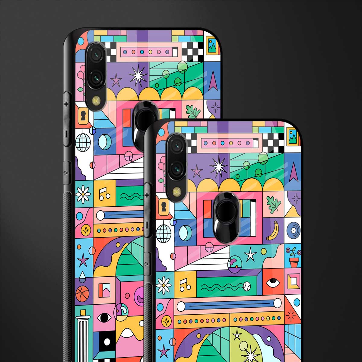 jamie's illustration glass case for redmi y3 image-2
