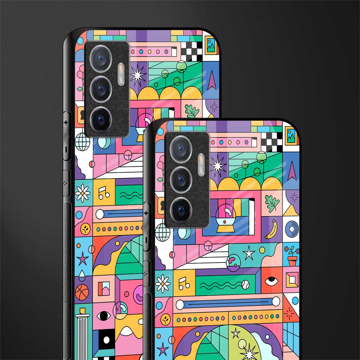 jamie's illustration glass case for vivo v23e image-2