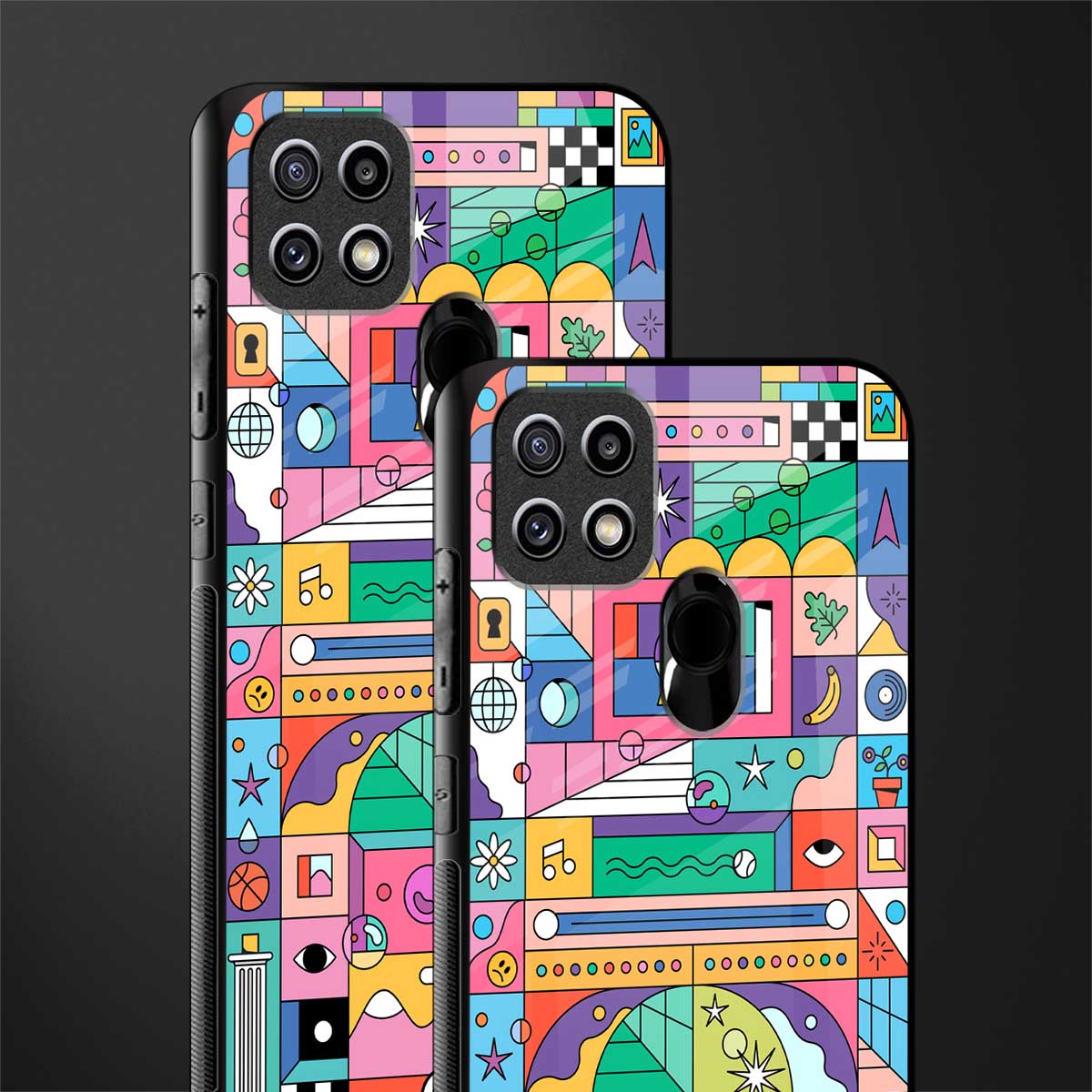 jamie's illustration glass case for oppo a15s image-2