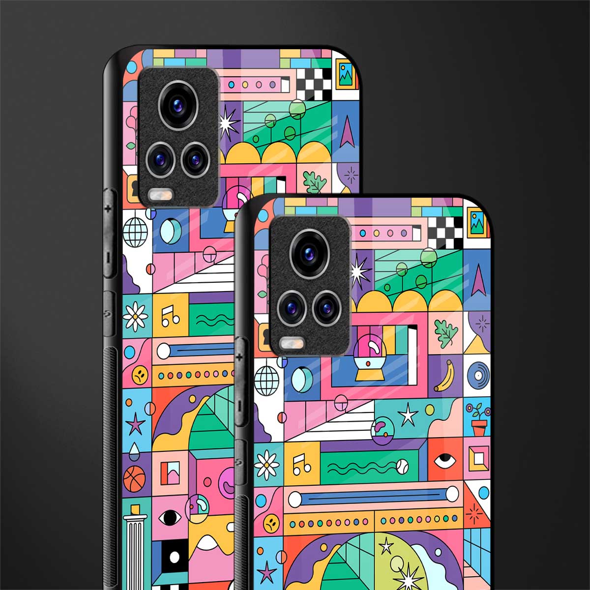 jamie's illustration glass case for vivo v20 pro