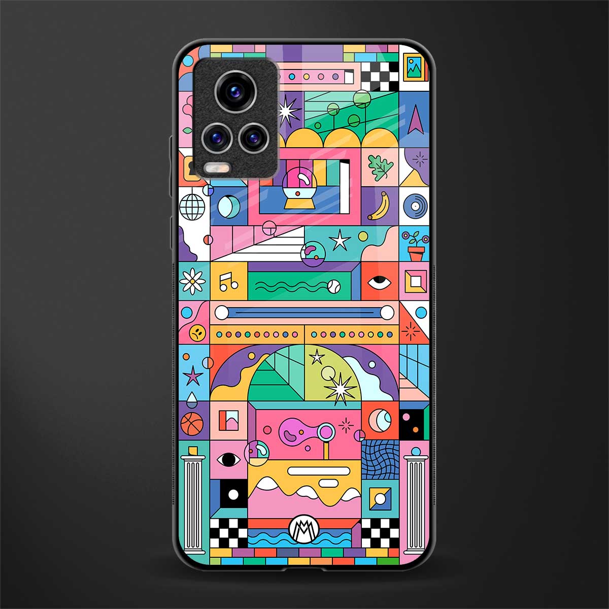 jamie's illustration glass case for vivo v20 pro