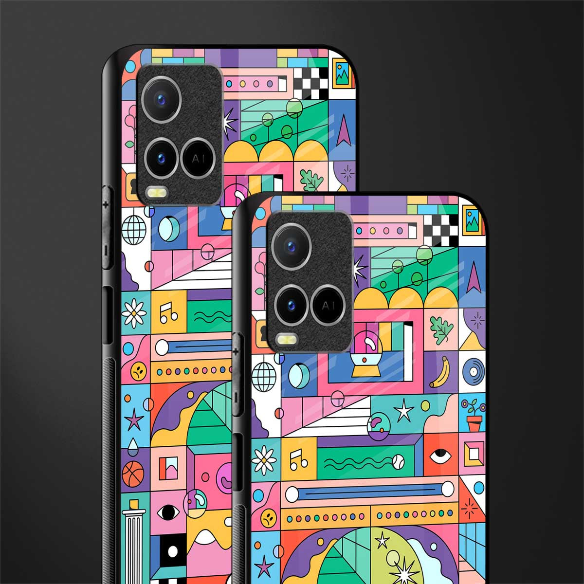 jamie's illustration glass case for vivo y33s vivo y33t image-2