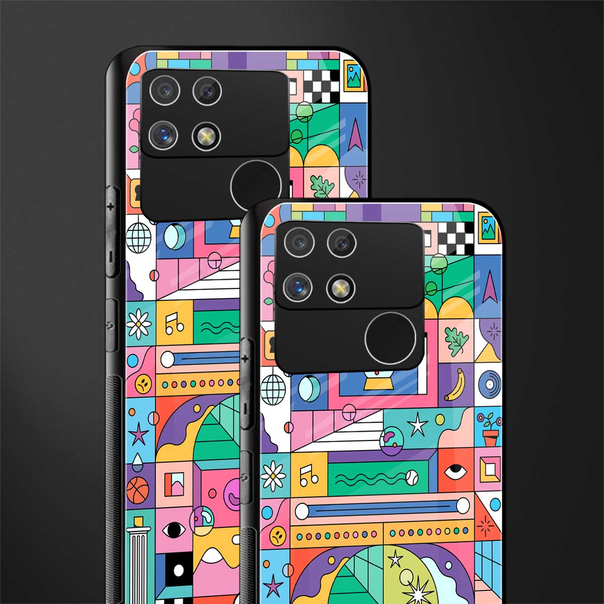jamie's illustration back phone cover | glass case for realme narzo 50a
