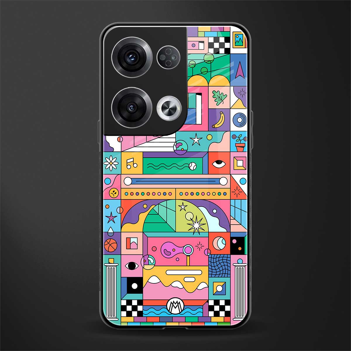 jamie's illustration back phone cover | glass case for oppo reno 8 pro