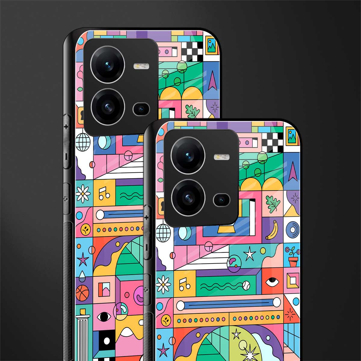 jamie's illustration back phone cover | glass case for vivo v25-5g