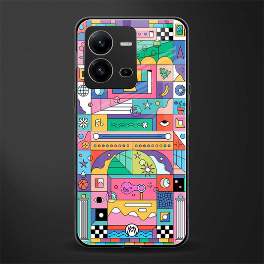 jamie's illustration back phone cover | glass case for vivo v25-5g