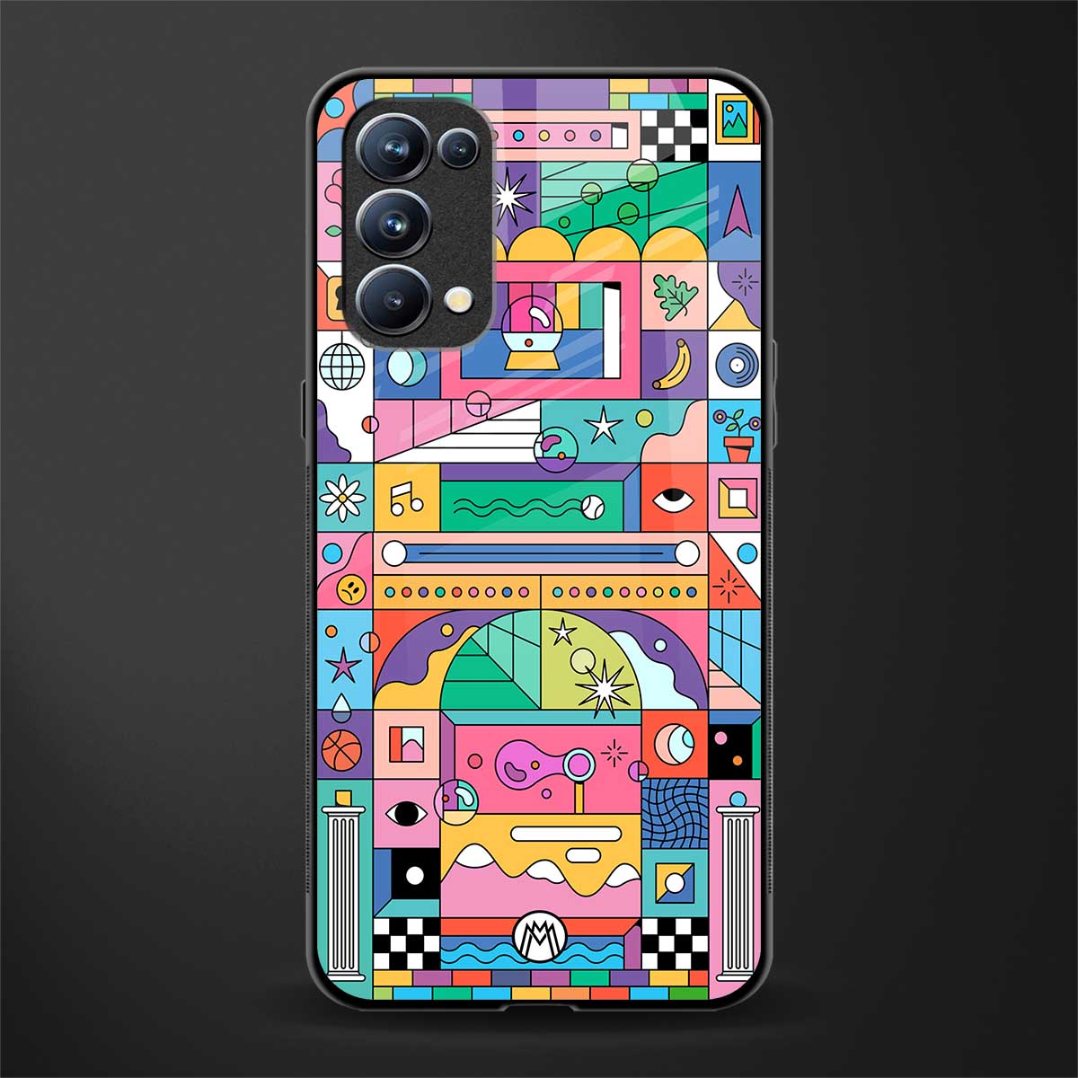 jamie's illustration back phone cover | glass case for oppo reno 5
