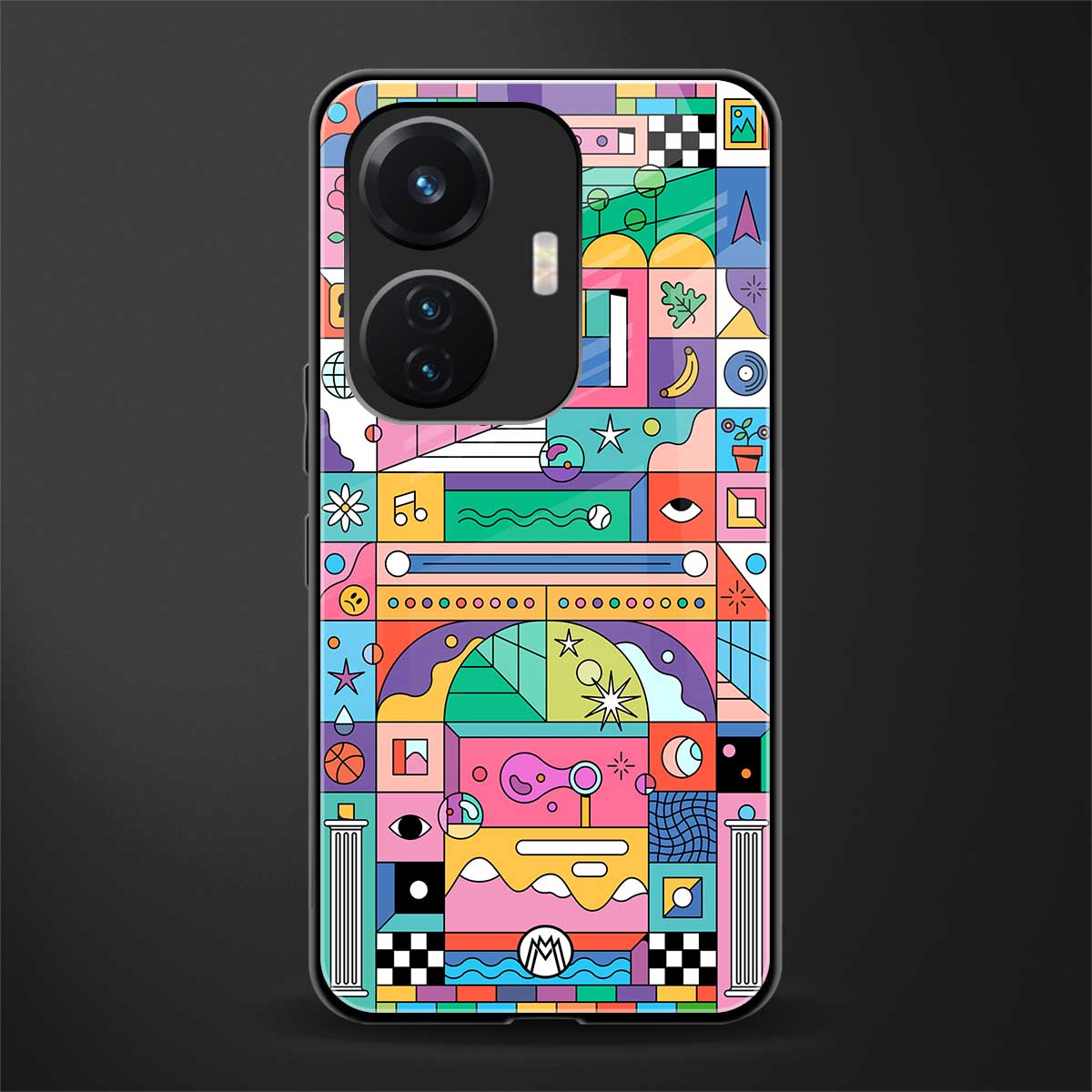 jamie's illustration back phone cover | glass case for vivo t1 44w 4g