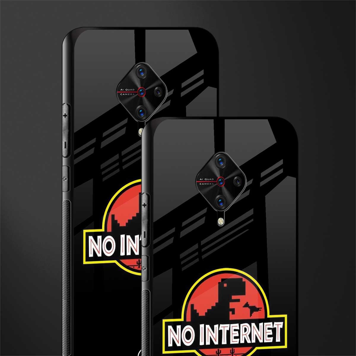 jurassic park no internet glass case for vivo s1 pro image-2