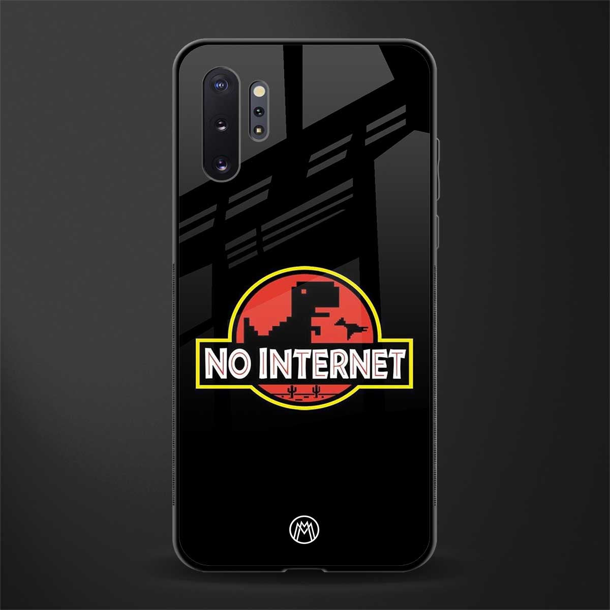 jurassic park no internet glass case for samsung galaxy note 10 plus image