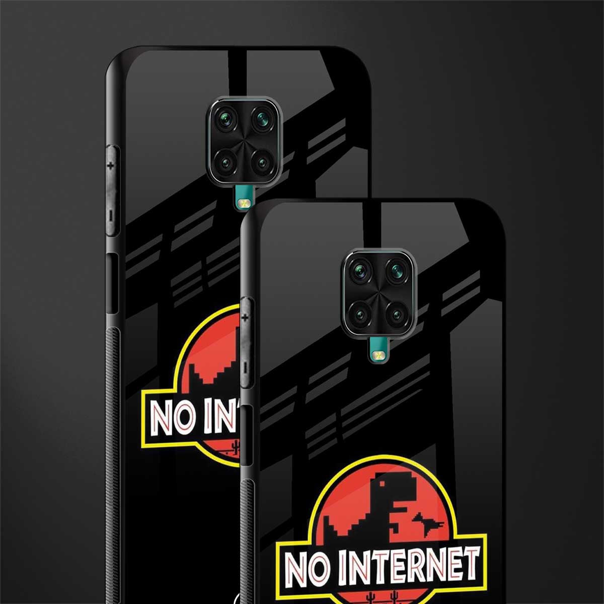 jurassic park no internet glass case for poco m2 pro image-2