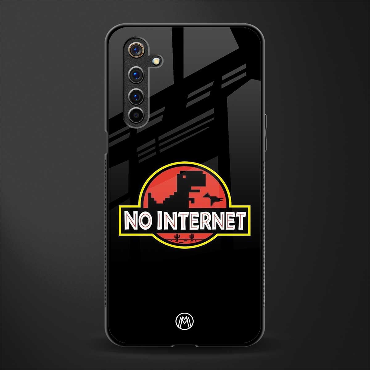jurassic park no internet glass case for realme 6i image