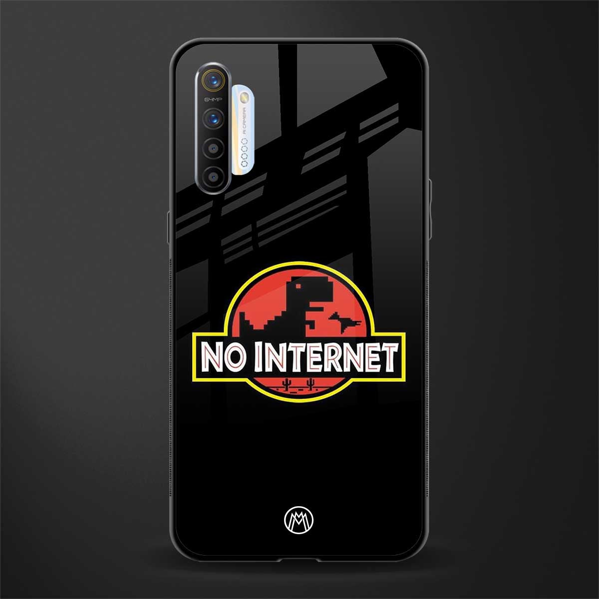 jurassic park no internet glass case for realme x2 image