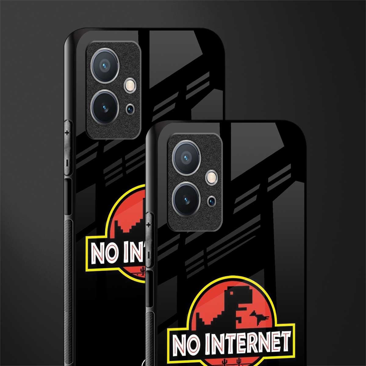 jurassic park no internet glass case for vivo y75 5g image-2