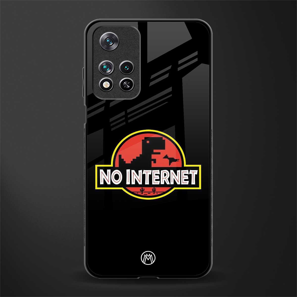 jurassic park no internet glass case for poco m4 pro 5g image