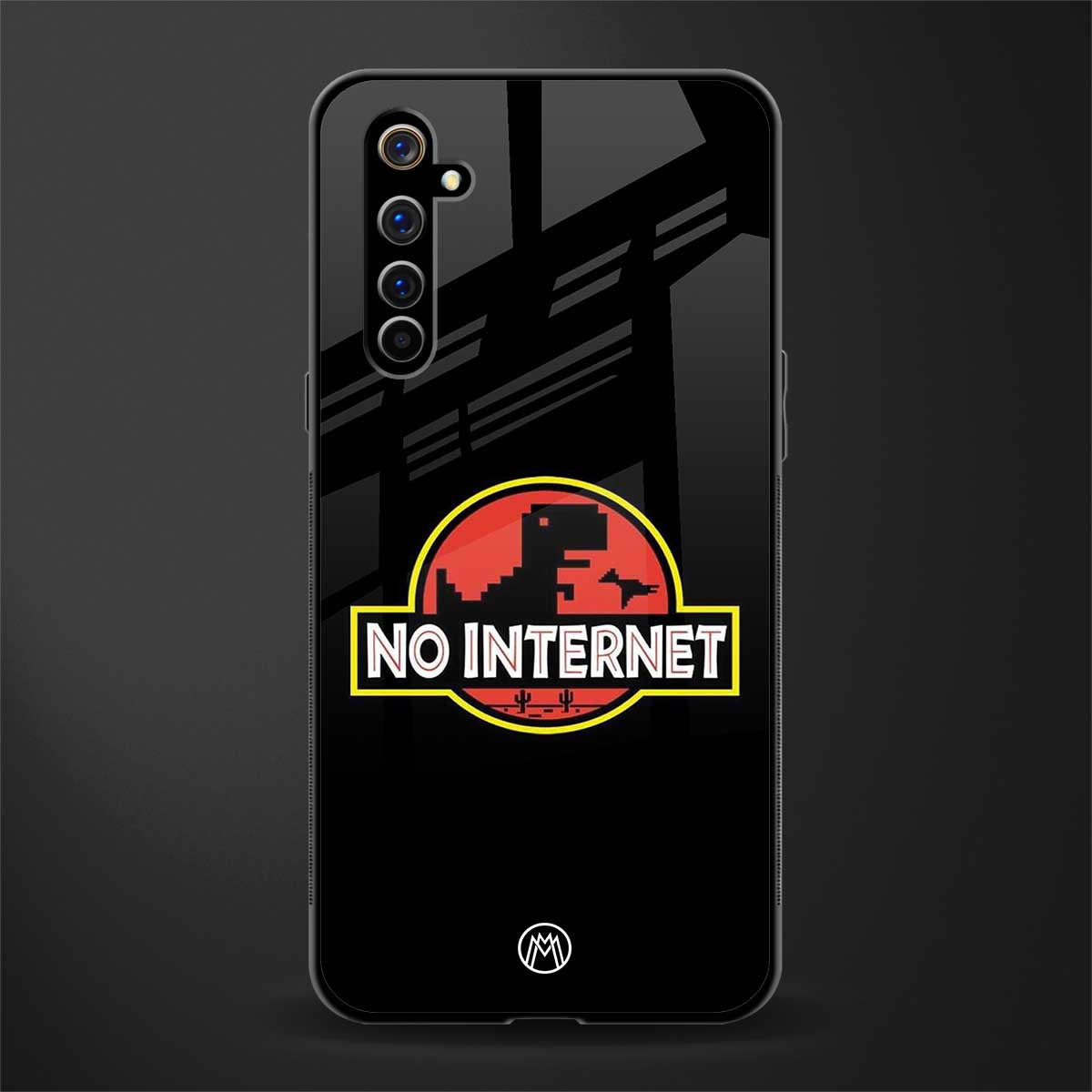 jurassic park no internet glass case for realme x50 pro image