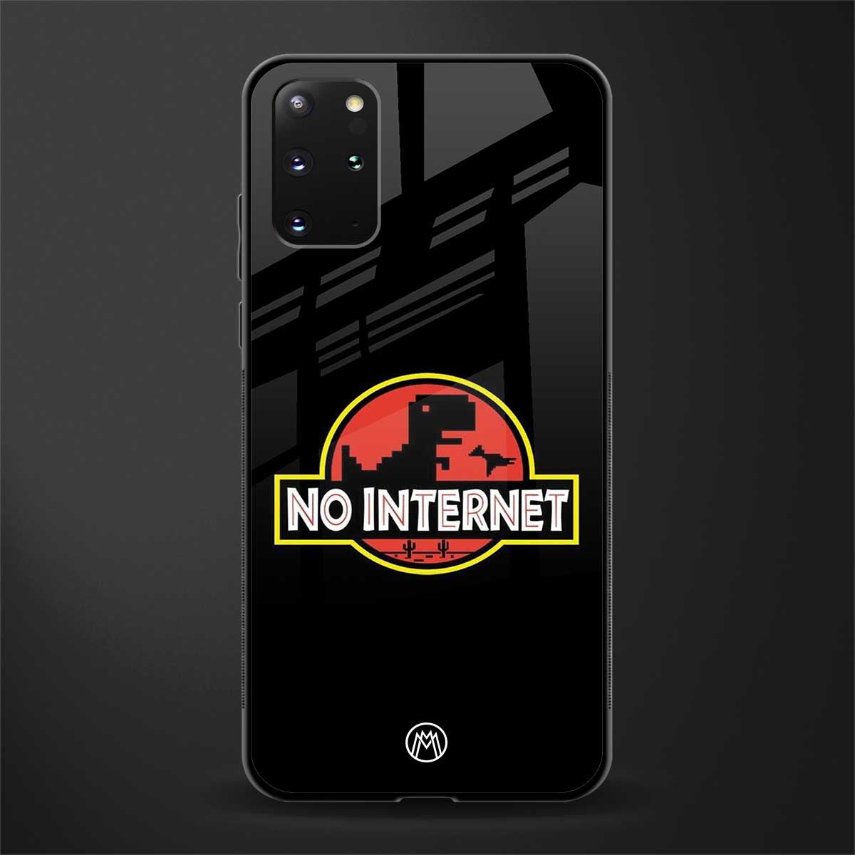 jurassic park no internet glass case for samsung galaxy s20 plus image