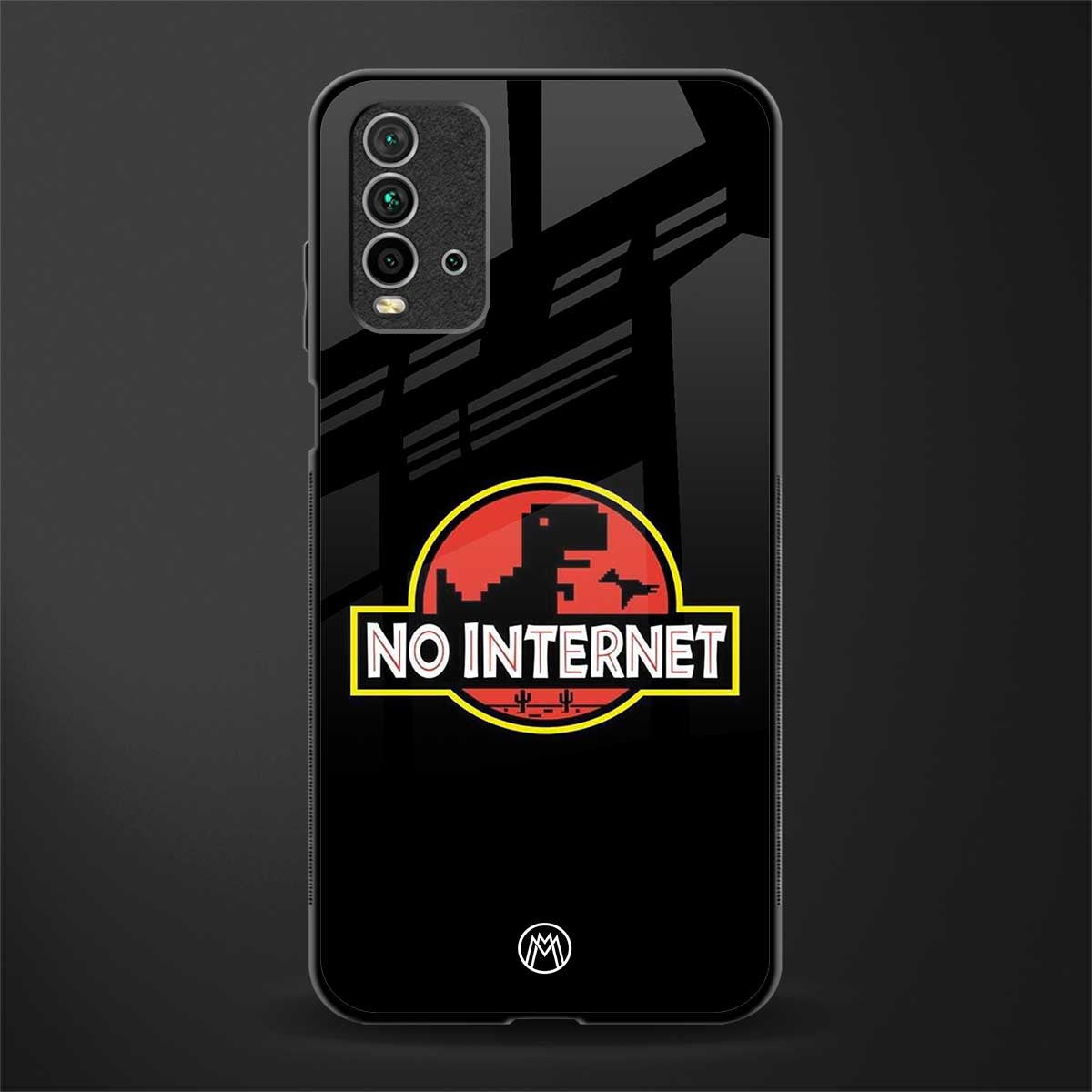 jurassic park no internet glass case for redmi 9 power image