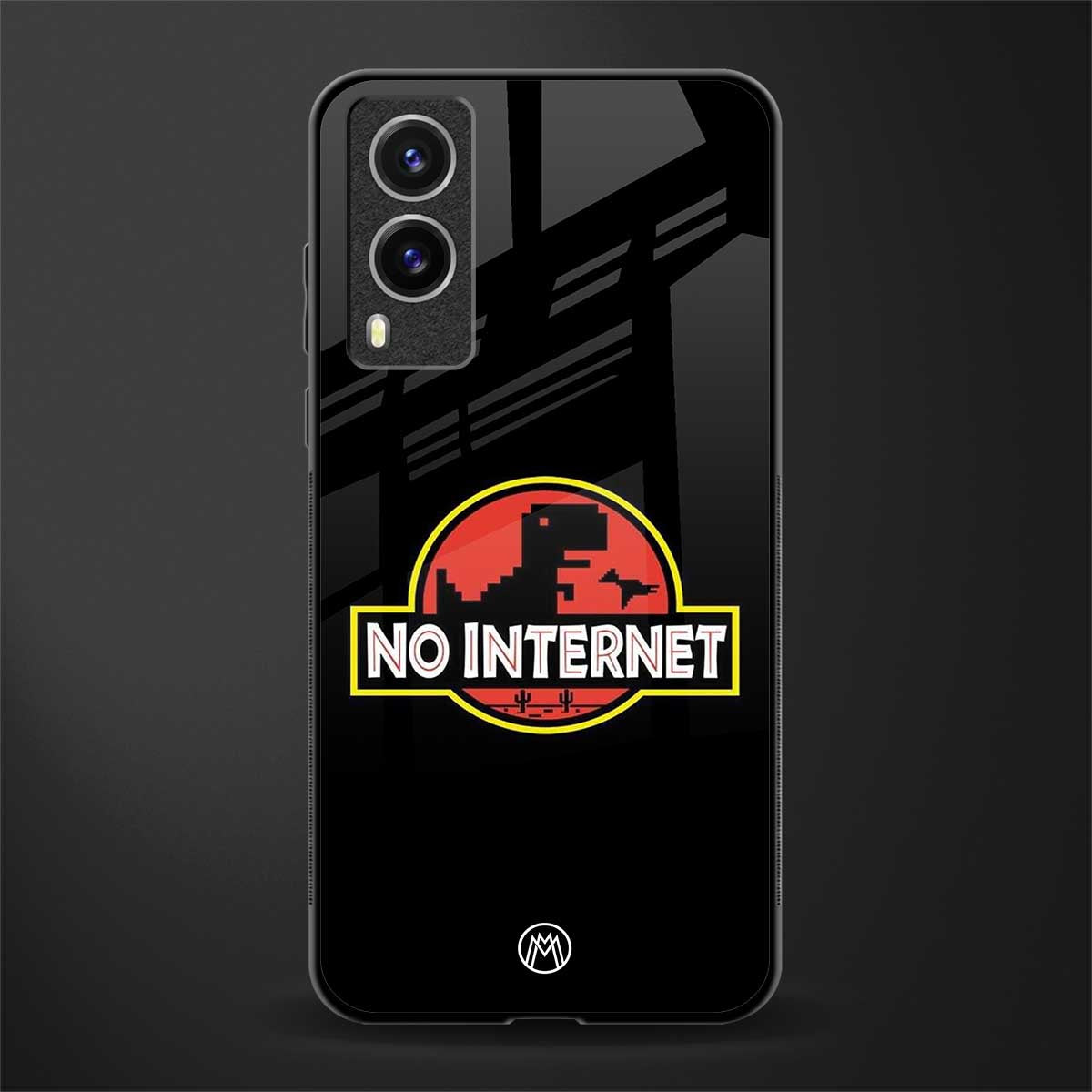 jurassic park no internet glass case for vivo v21e 5g image