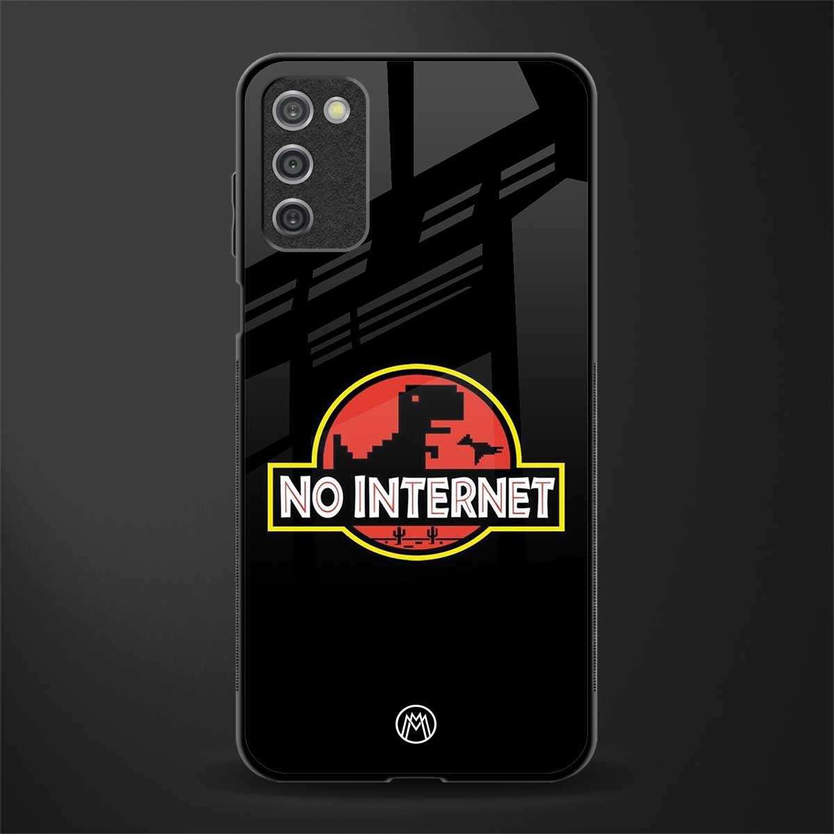 jurassic park no internet glass case for samsung galaxy a03s image