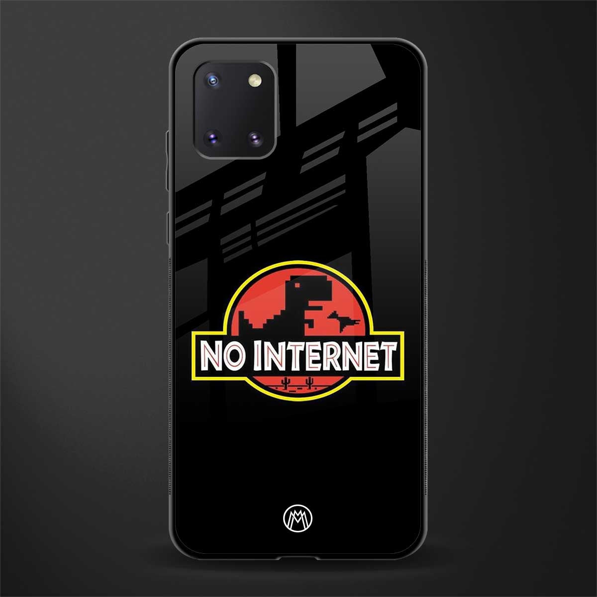 jurassic park no internet glass case for samsung a81 image