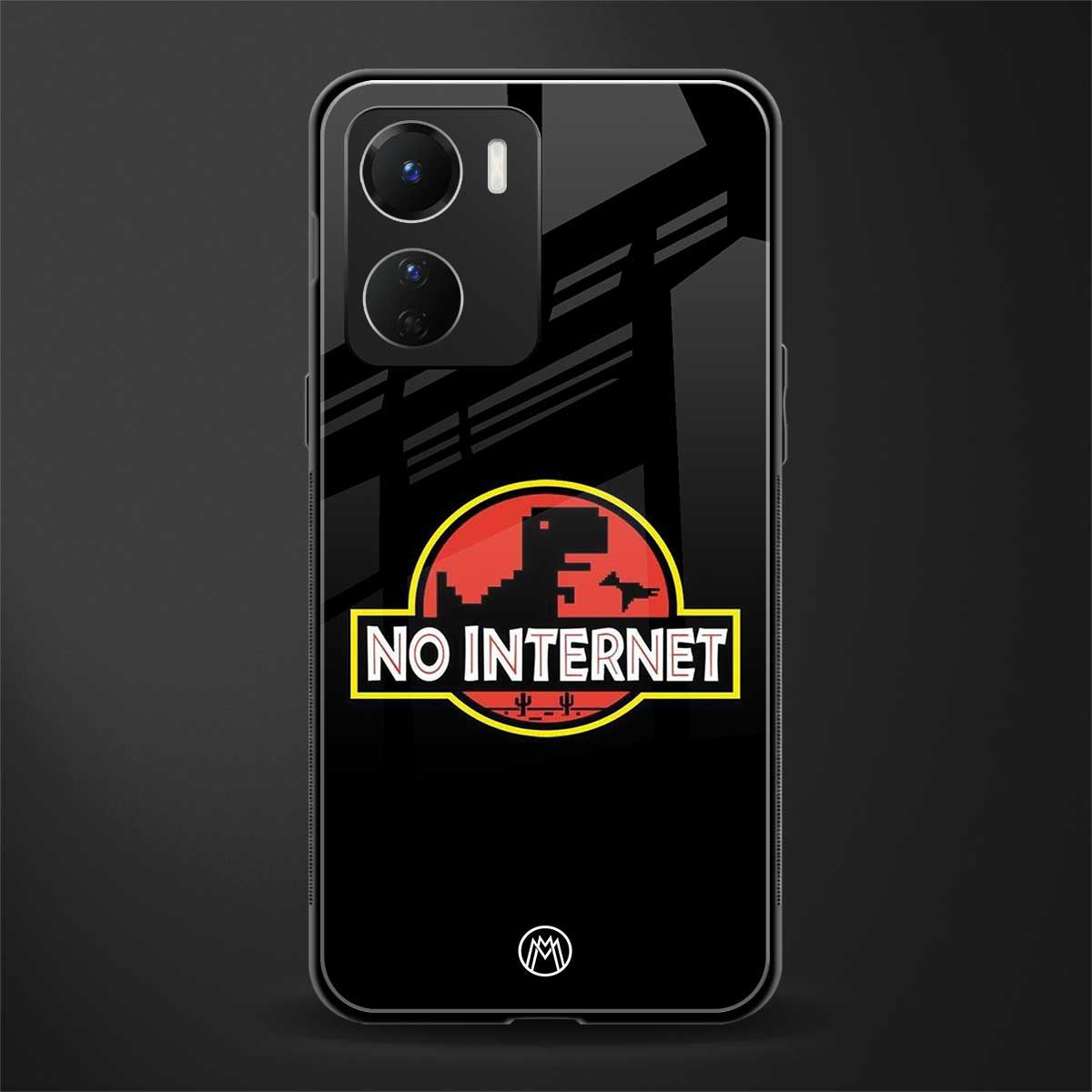 jurassic park no internet back phone cover | glass case for vivo y16