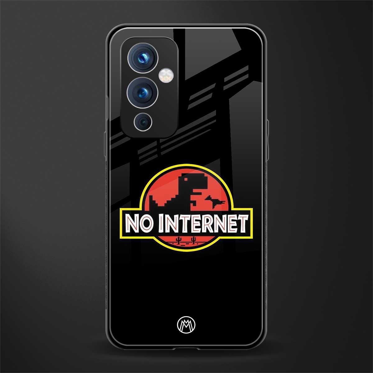 jurassic park no internet back phone cover | glass case for oneplus 9