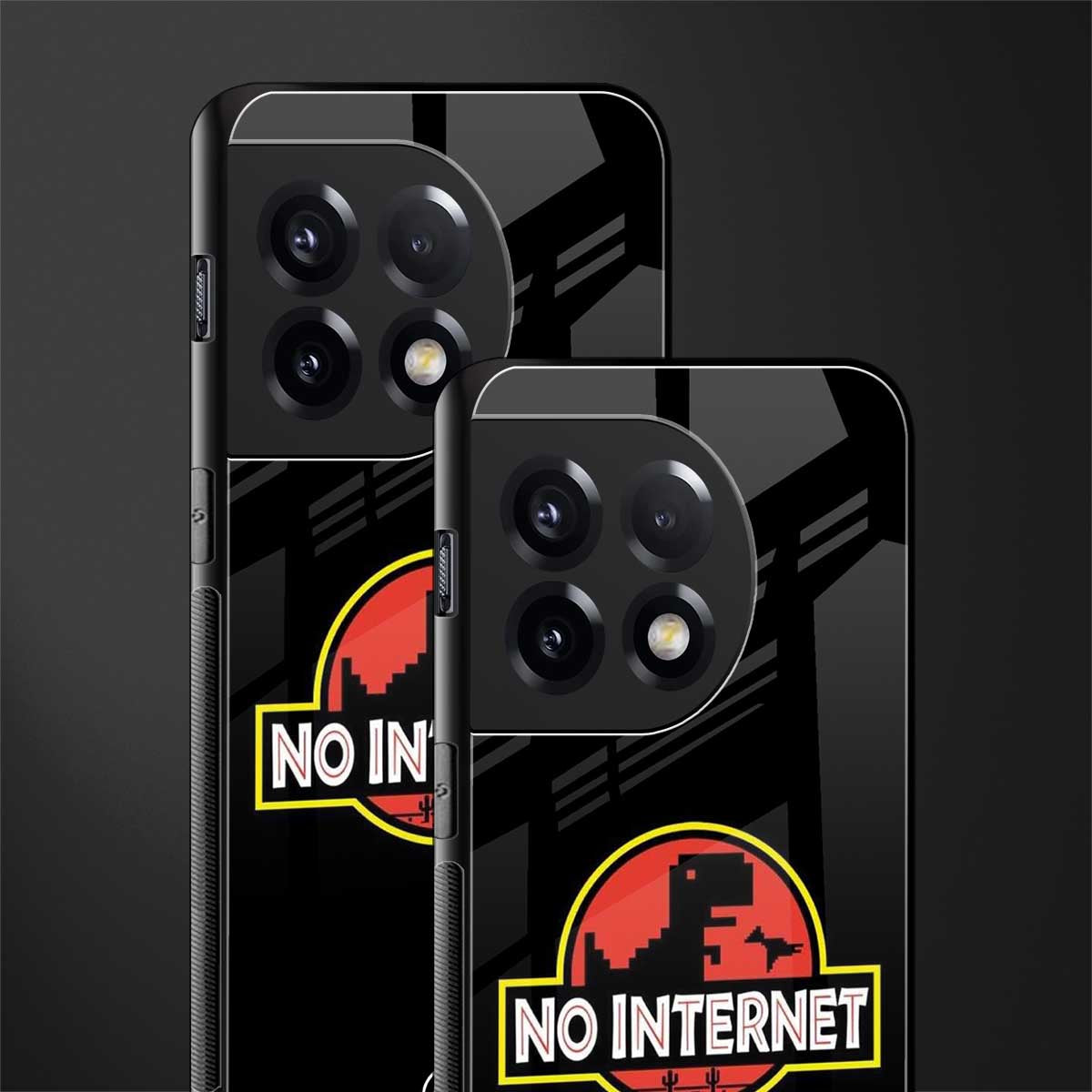 jurassic park no internet back phone cover | glass case for oneplus 11r
