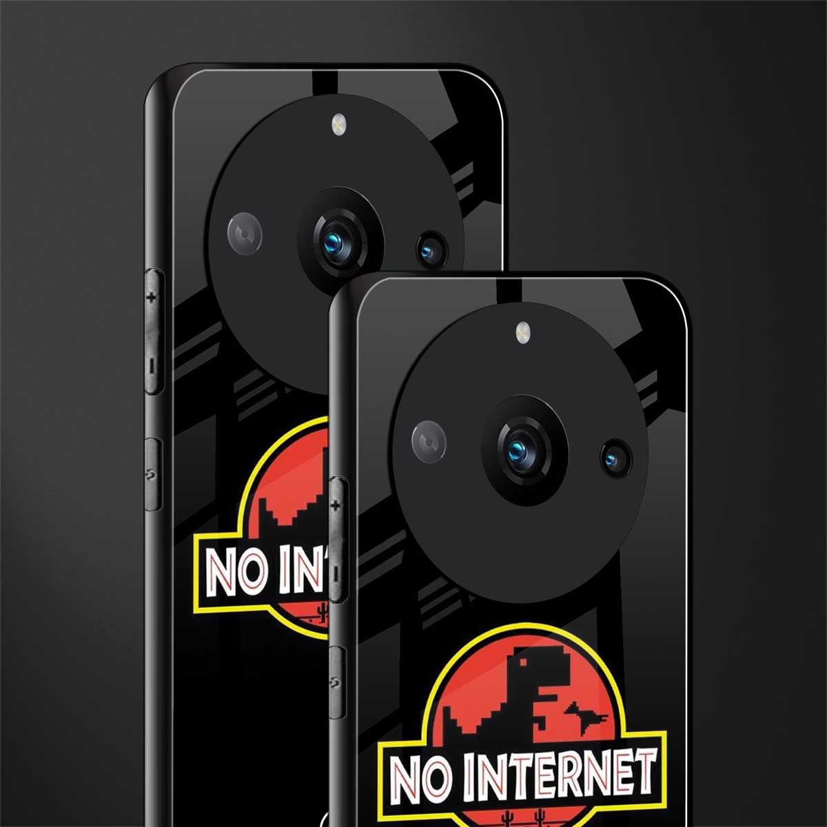 jurassic park no internet back phone cover | glass case for realme 11 pro 5g