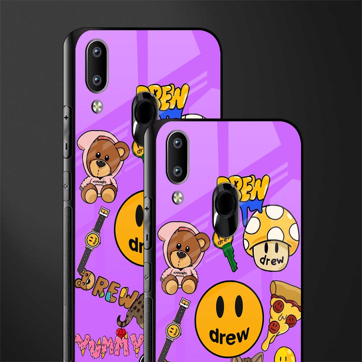 justin bieber glass case for vivo y91 image-2