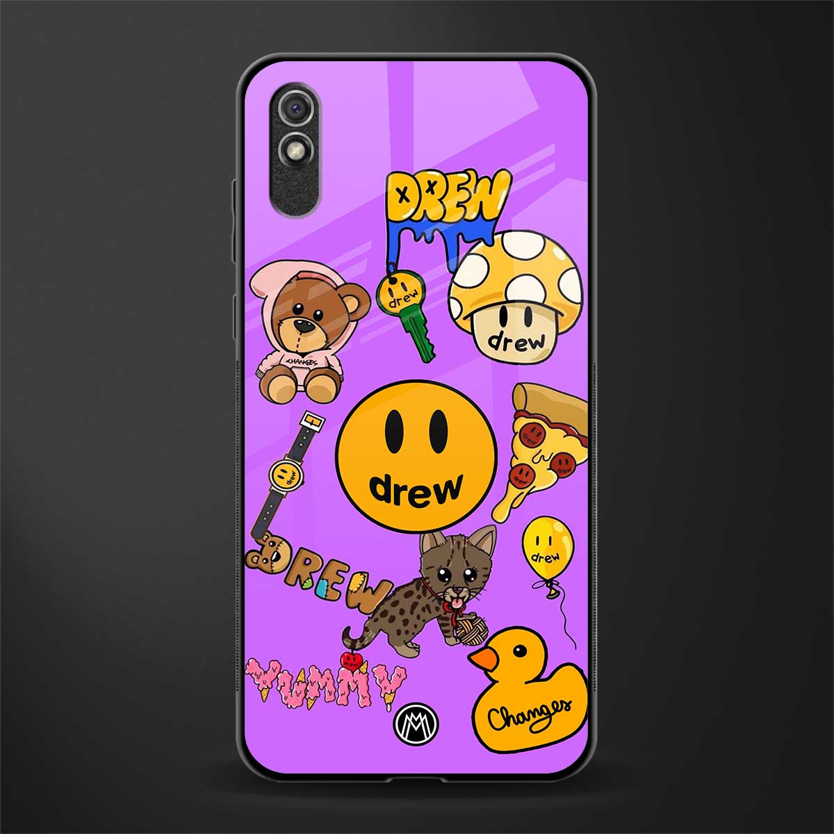 justin bieber glass case for redmi 9i image