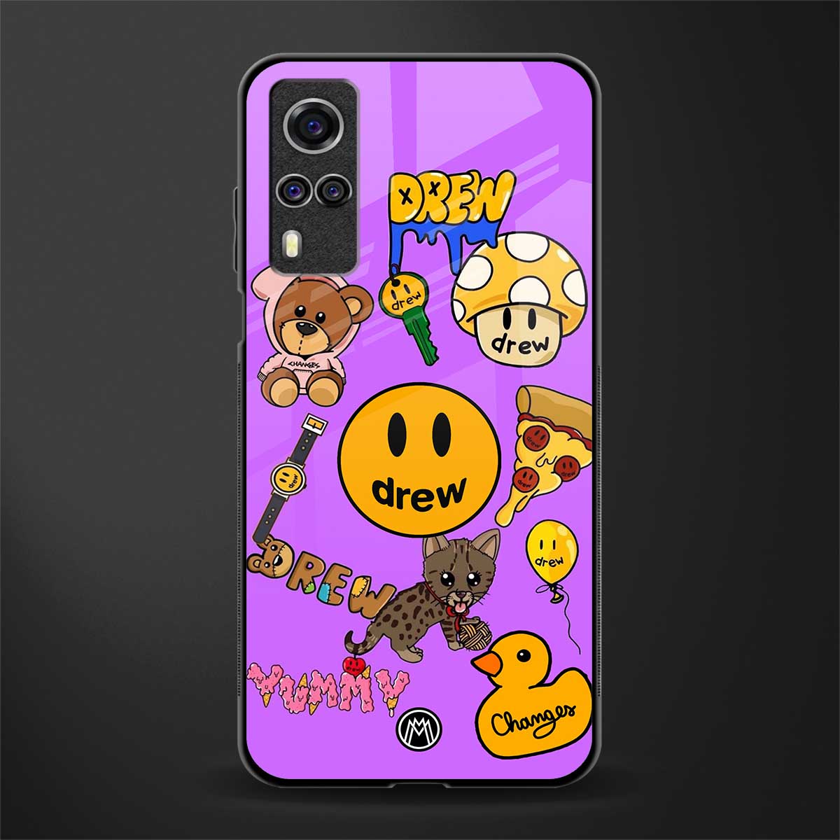 justin bieber glass case for vivo y51 image