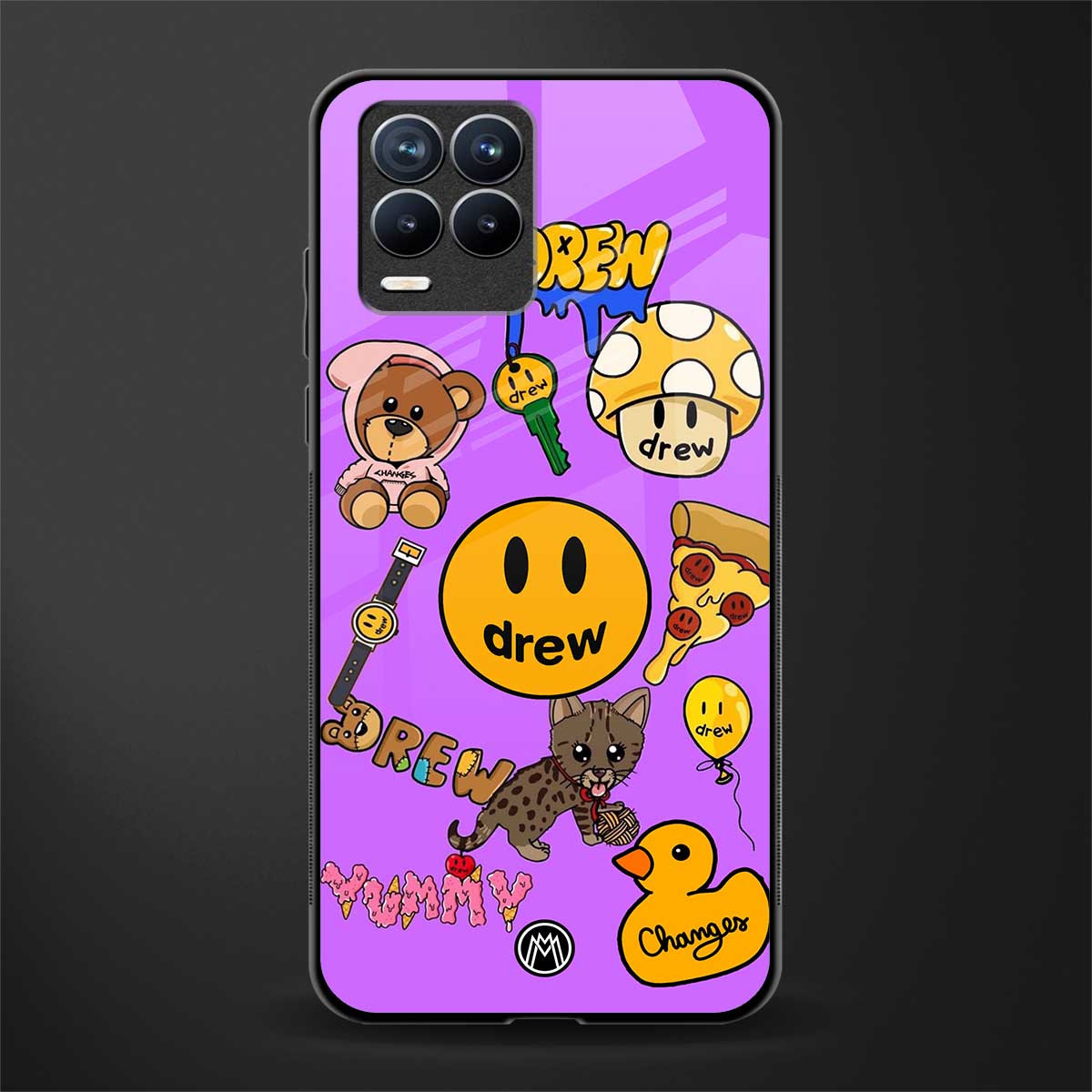 justin bieber glass case for realme 8 4g image