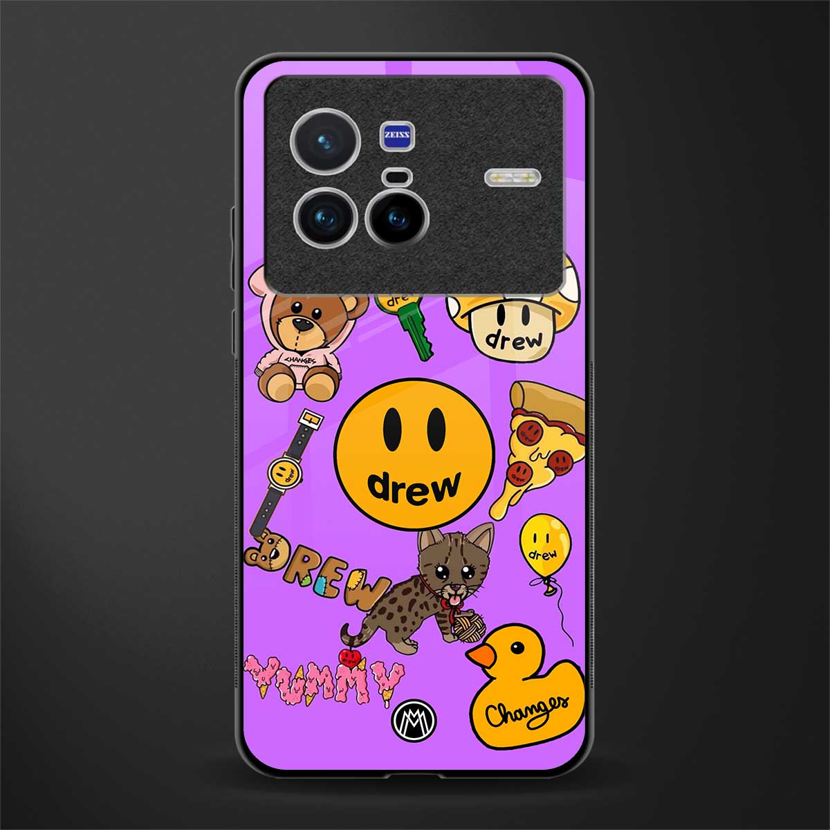 justin bieber glass case for vivo x80 image
