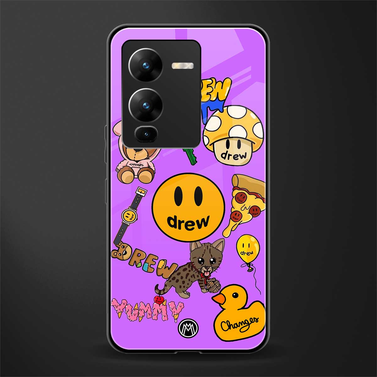 justin bieber back phone cover | glass case for vivo v25 pro 5g
