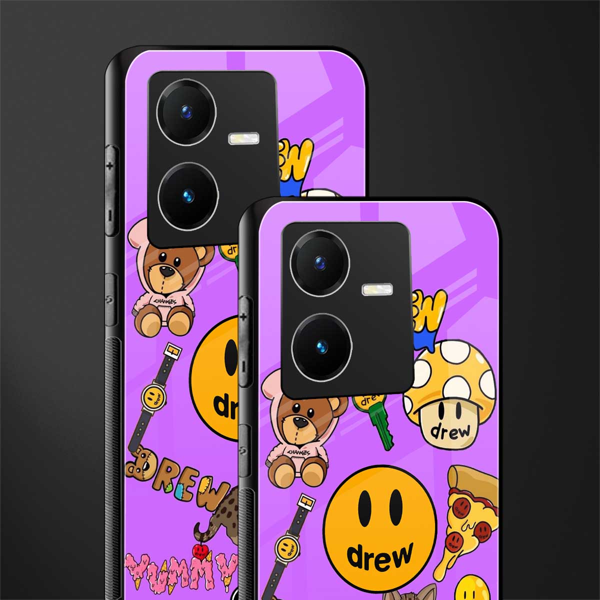 justin bieber back phone cover | glass case for vivo y22