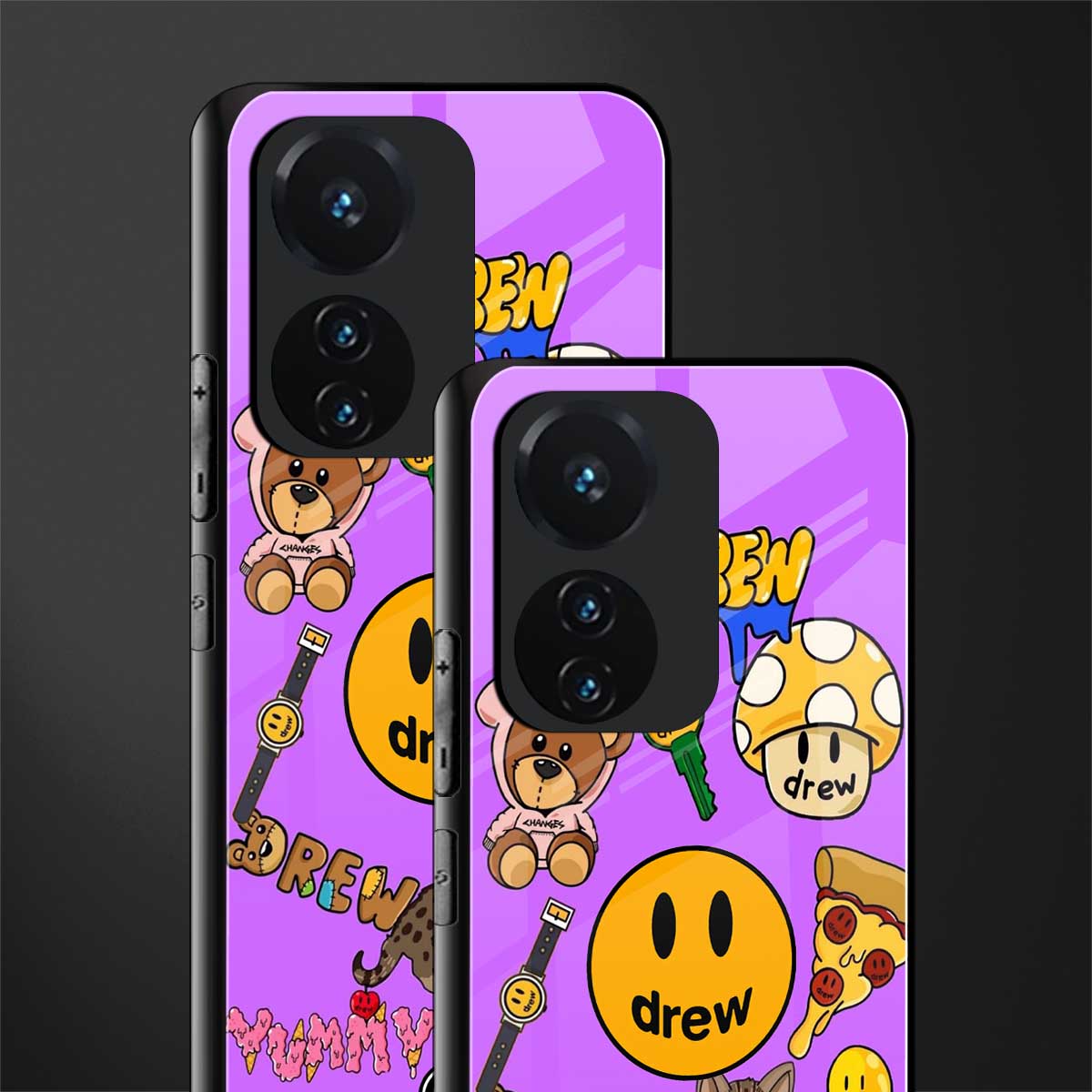 justin bieber back phone cover | glass case for vivo t1 44w 4g