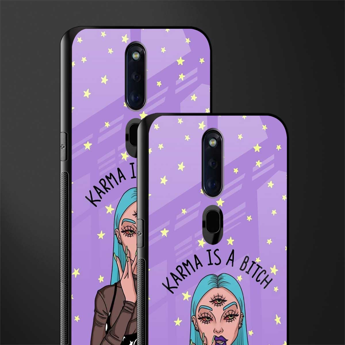 karma is a bitch glass case for oppo f11 pro image-2
