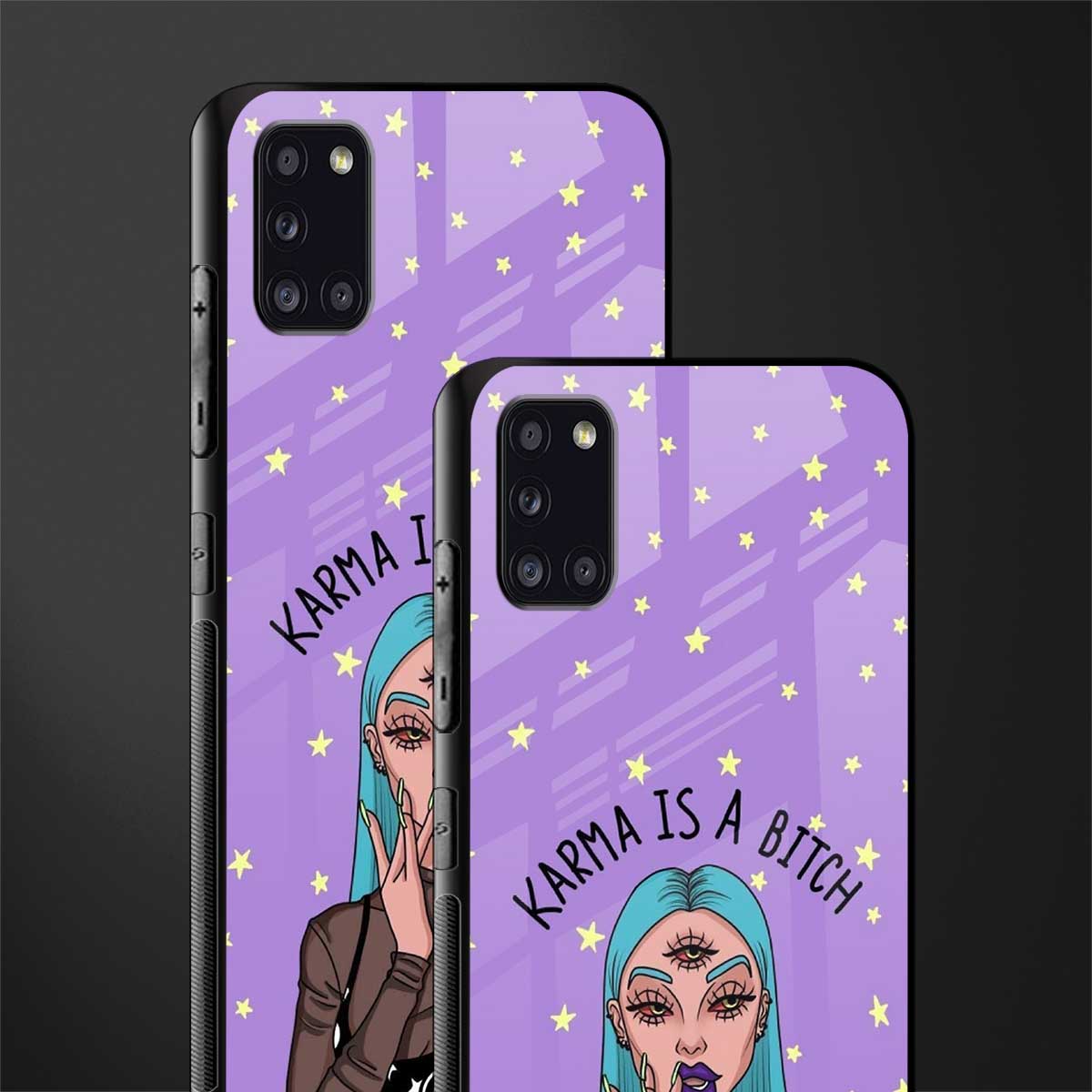 karma is a bitch glass case for samsung galaxy a31 image-2