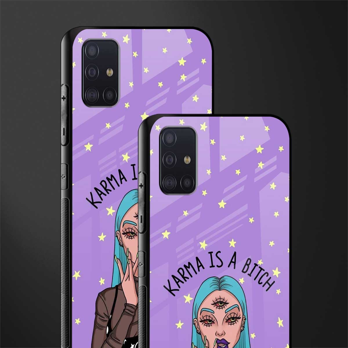 karma is a bitch glass case for samsung galaxy a71 image-2