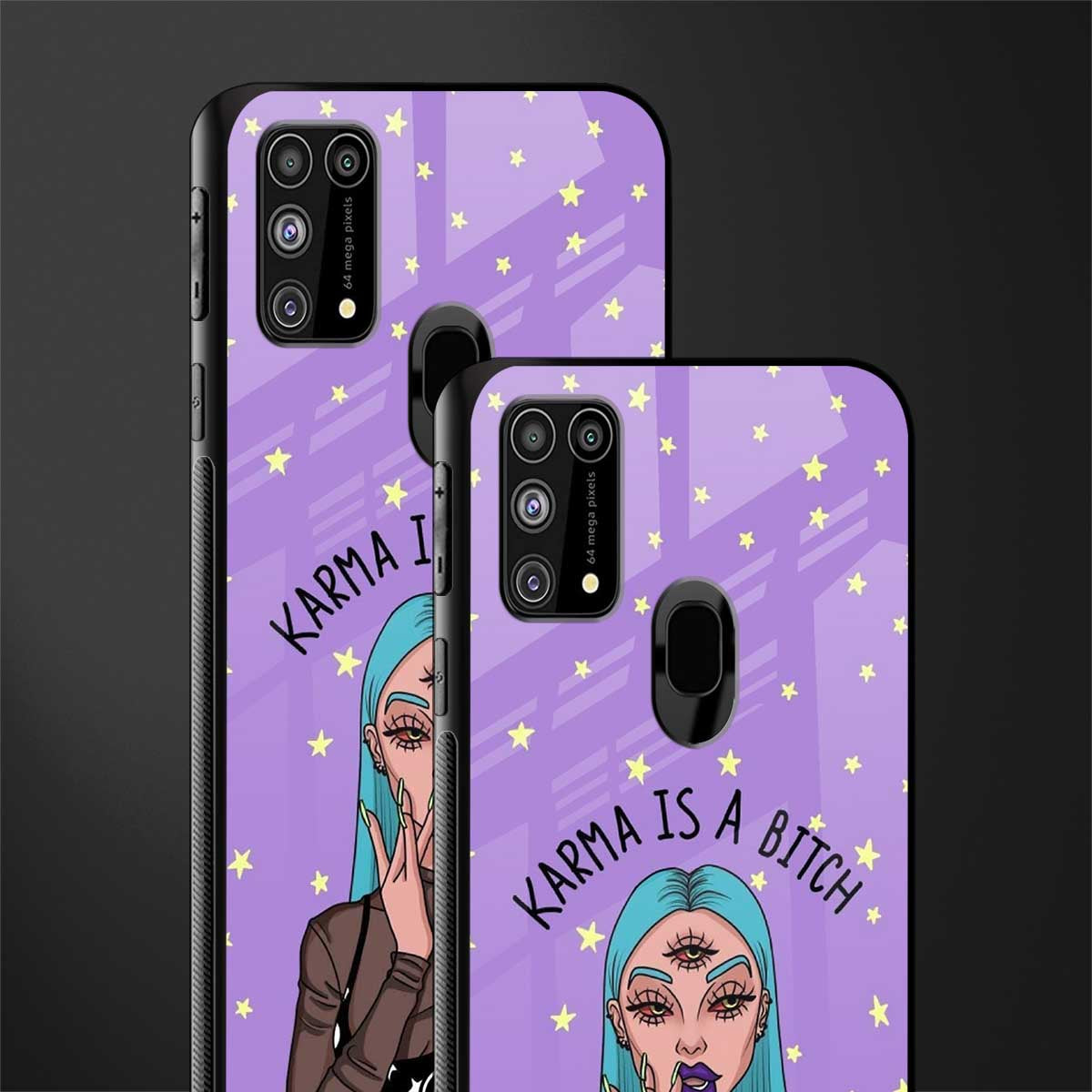 karma is a bitch glass case for samsung galaxy f41 image-2