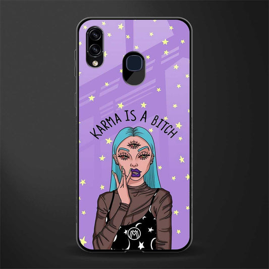 karma is a bitch glass case for samsung galaxy a30 image